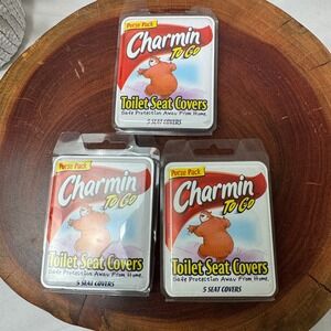 3 Pack Charmin To Go Toilet Seat Covers Purse Pack 5 Count Each Travel Size